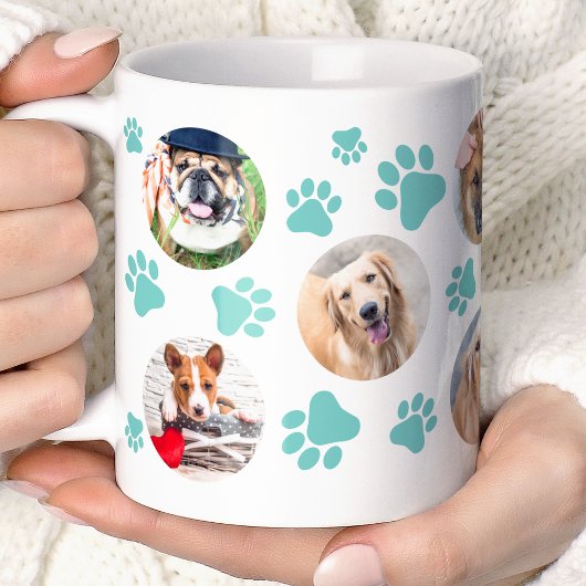 Aquamariner Pawprint 8 Hunde FotoCollage Kaffeetasse