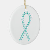 Aquamariner Pawprint Keramikornament (Rechts)