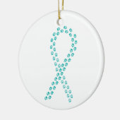 Aquamariner Pawprint Keramikornament (Links)