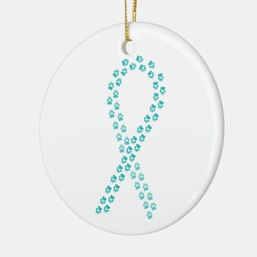 Aquamariner Pawprint Keramikornament (Links)