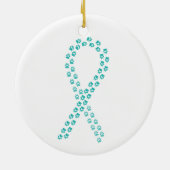 Aquamariner Pawprint Keramikornament (Hinten)
