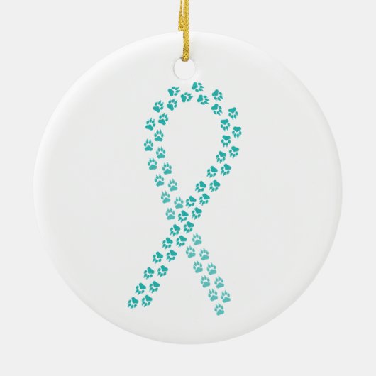 Aquamariner Pawprint Keramikornament (Hinten)