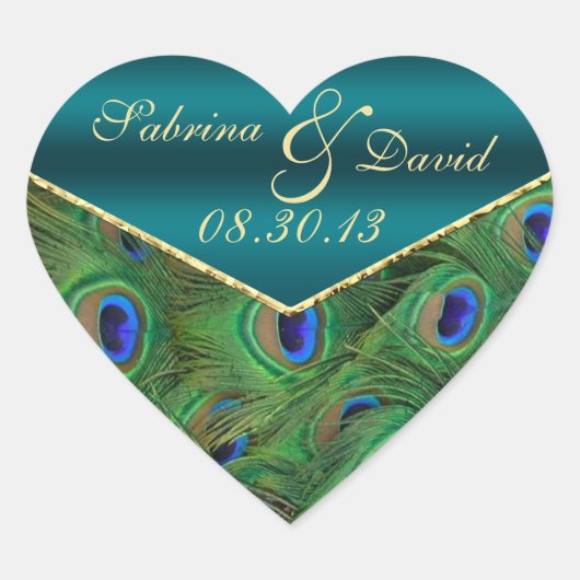 Aquamariner Peacock-Umschlag Aufkleber (Vorderseite)