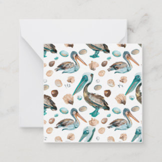 Aquamariner Pelican Notecard Mitteilungskarte