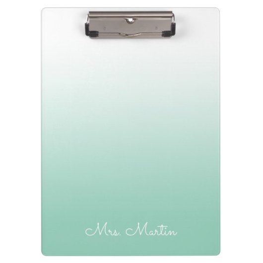 Aquamariner, Personalisierter Lehrer Klemmbrett (Vorderseite)