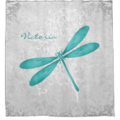 Aquamariner Personalisierter Libellenduschvorhang Duschvorhang (Vorderseite)