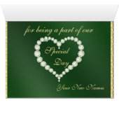 Aquamariner Pfau Dankeschön Karte (Innenansicht Horizontal (Unten))