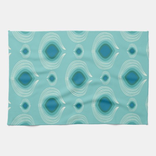 Aquamariner Pfau Handtuch (Horizontal)