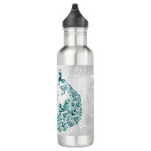 Aquamariner Pfau Personalisiert Edelstahlflasche (Rechts)