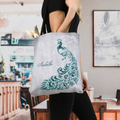 Aquamariner Pfau Personalisiert Totbeutel Tasche