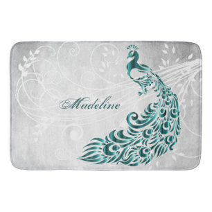 Aquamariner Pfau Personalisierter Bademantel Badematte