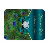 Aquamariner Pfau Save the Date Magnet (Horizontal)
