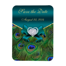 Aquamariner Pfau Save the Date Magnet