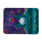 Aquamariner Pfau Save the Date Magnet (Horizontal)