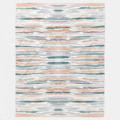 Aquamariner Pfirsichblasse graue Fleecedecke (Vorderseite)