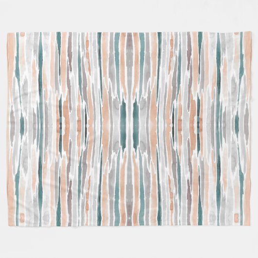 Aquamariner Pfirsichblasse graue Fleecedecke (Vorderseite (Horizontal))