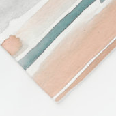 Aquamariner Pfirsichblasse graue Fleecedecke (Ecke)