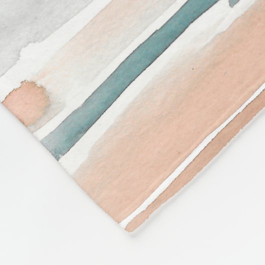 Aquamariner Pfirsichblasse graue Fleecedecke (Ecke)