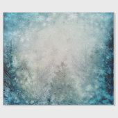 Aquamariner Pinienwald Geschenkpapier (Flach)