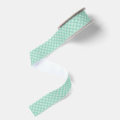 Aquamariner Polka Dot Ripsband (Rückseite)