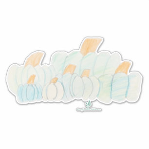 Aquamariner Pumpkin Patch Kiss-Cut Aufkleber