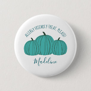 Aquamariner Pumpkin-Trick oder -Treatknopf Button