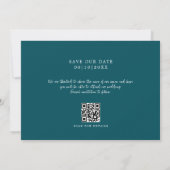 Aquamariner QR-Code beim Hochfahren der Datumskart Save The Date (Rückseite)