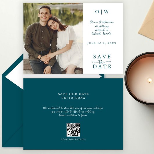 Aquamariner QR-Code beim Hochfahren der Datumskart Save The Date