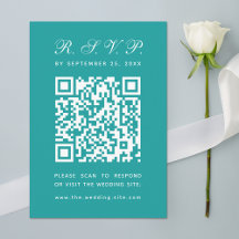 Aquamariner QR-Code Einfache Skriptkalligrafie Hoc
