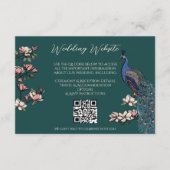 Aquamariner QR-Code für Green Peacock Garden Begleitkarte (Vorderseite)