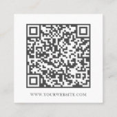 Aquamariner QR-Code für Monogram-Logos Quadratische Visitenkarte (Rückseite)