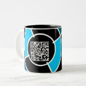 aquamariner QR-Code Zweifarbige Tasse (Vorderseite Links)