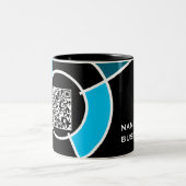 aquamariner QR-Code Zweifarbige Tasse (Mittel)