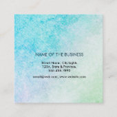 Aquamariner Quadratische Visitenkarte (Rückseite)