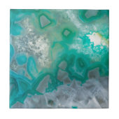 Aquamariner Quarz Geode Fliese (Vorderseite)