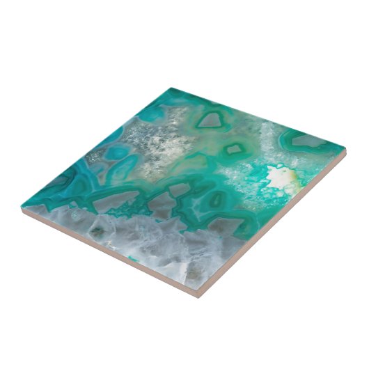 Aquamariner Quarz Geode Fliese (Seite)