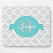 Aquamariner Quatrefolie-Personalisiert-Maus-Pad Mousepad (Vorne)