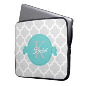 Aquamariner Quatrefolie Personalisierter Laptop-Si Laptopschutzhülle (Vorderseite Links)