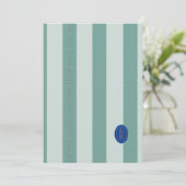 Aquamariner Rand Save the Date Einladung (Stehend Vorderseite)