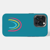 Aquamariner Regenbogen iPhone Hülle (Rückseite (Horizontal))