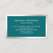 Aquamariner Reitlehrer für Metallstahl Visitenkarte (Rückseite)