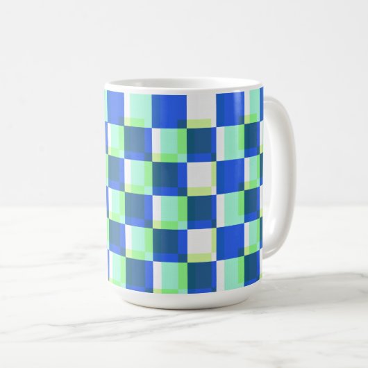 Aquamariner Retro Square Art Tasse Cup (VorderseiteRechts)
