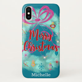 Aquamariner Retro-Weihnachtskranz Case-Mate iPhone Hülle