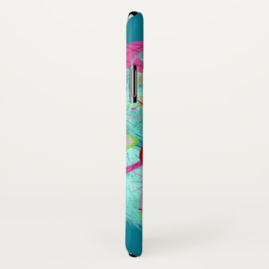 Aquamariner Retro-Weihnachtskranz Case-Mate iPhone Hülle (Hinten/Rechts)