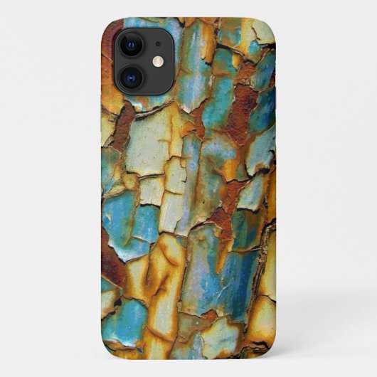 Aquamariner, rostfreier Chipping Paint-Fall Case-Mate iPhone Hülle (Rückseite)