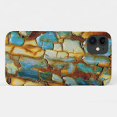 Aquamariner, rostfreier Chipping Paint-Fall Case-Mate iPhone Hülle (Rückseite (Horizontal))