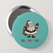 Aquamariner Round-Button des Weihnachtsmanns Button (Vorne & Hinten)
