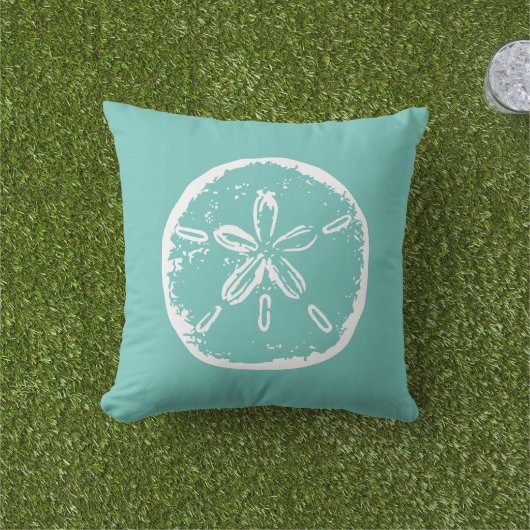 Aquamariner rustikaler Sanddollar-Strand Kissen (Golfball-Marker)