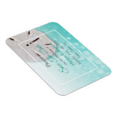Aquamariner Sand Dollar Hochzeit rettet das Date M Magnet (Rechte Seite)