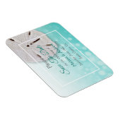 Aquamariner Sand Dollar Hochzeit rettet das Date M Magnet (Rechte Seite)